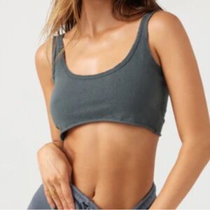 Joah brown crop top size XS in colour fog
